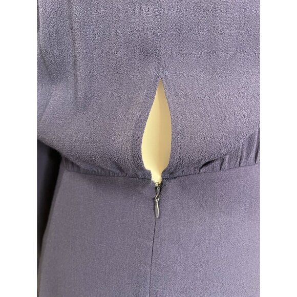 Reformation V Neck Long Sleeve Dress Navy Blue Size 6 Pockets - Picture 3 of 8